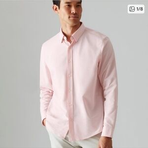 Rhone Commuter Shirt  Dress Red Micro Dot